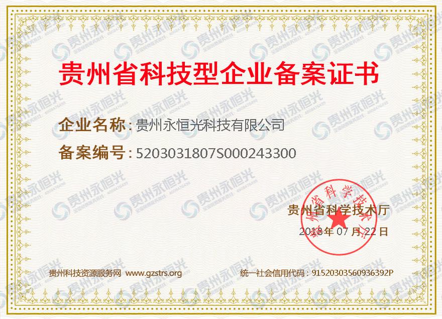 企業(yè)備案證書(shū)>